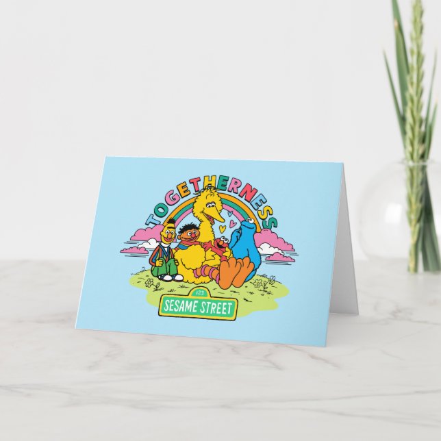 Cartão De Festividades Rua Sésamo | Juntos (Frente)