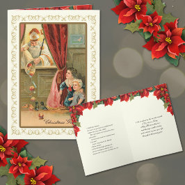 Cartão De Festividades Rua Vintage de Natal. Nicholas Reza Religião
