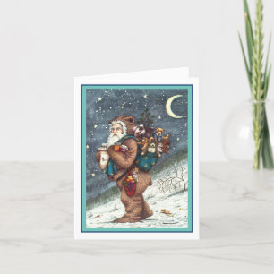 CARTÃO DE FESTIVIDADES RUAS. NICK NO FURACO DE URSO, URSINHOS DE NATAL