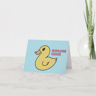 Cartão De Festividades Rubber Duckie em uma aventura