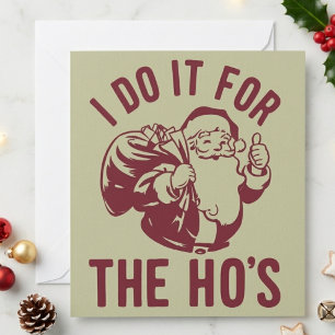 Cartão De Festividades Rude Natal Papai Noel Cara Eu Faço Por Causa Das G