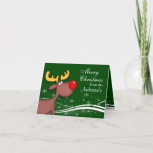 Cartão De Festividades Rudolf Christmas
