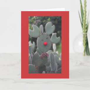 Cartão De Festividades Rudolph Cactus