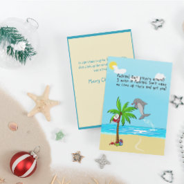 Cartão De Festividades Rudolph, o plano de golfinho vermelho