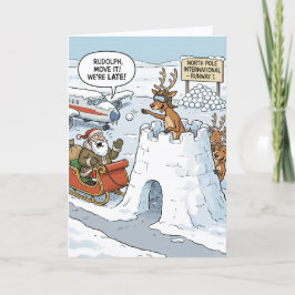 Cartão De Festividades Rudolph Passarela