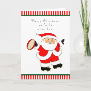 Cartão De Festividades Rugby engraçado