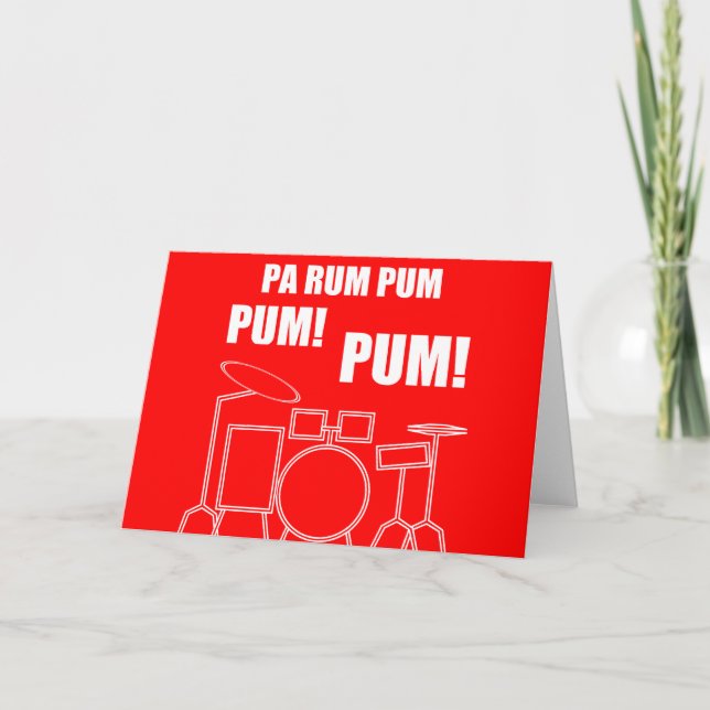 Cartão De Festividades Rum Pum Pum Pum do Pa (Frente)
