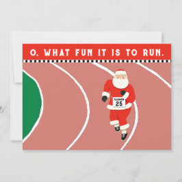 Cartão De Festividades Running Themed Christmas