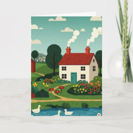 Cartão De Festividades Rural town