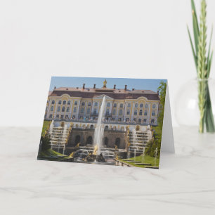 Cartão De Festividades Rússia, São Petersburgo, Peterhof, Grande Palácio