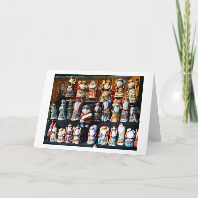 Cartão De Festividades Russo Santas (Frente)