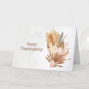 Cartão De Festividades Rustic Brown Deixa Foliage Floral Ação de Graças