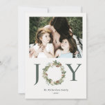 Cartão De Festividades Rustic Cotton Pine Joy Photo Christmas Wreath<br><div class="desc">Se precisar de mais alguma personalização,  por favor,  sinta-se à vontade para me enviar uma mensagem em yellowfebstudio@gmail.com.</div>