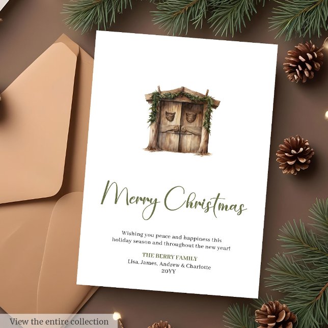 Cartão De Festividades Rustic Editable Warmish Holiday Christmas Greeting (Rustic Editable Warmish Holiday Christmas Greeting Card

)