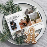 Cartão De Festividades Rustic Felry Winter Pinecone Botanic<br><div class="desc">Apresentando nosso feliz Natal, Russo, natal Pinecone Calliografia Botânica de Foto Feriada! Esta bela carta apresenta três das suas fotos favoritas, perfeitamente organizadas com uma moda, arranjo solto de elementos botânicos como pínus cones e bagas. A caligrafia à mão adiciona um toque de charme e elegância, fazer este é o...</div>