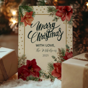 Cartão De Festividades Rustic Holiday Greenery Feliz Natal