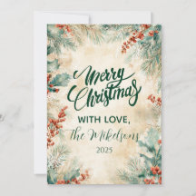 Rustic Holly e Pine Christmas