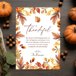 Cartão De Festividades Rustic Thankdisso Autumn Fall Graças