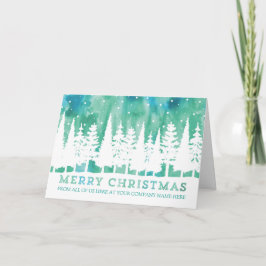 Cartão De Festividades Rustic Watercolor Corporate Felry Natal