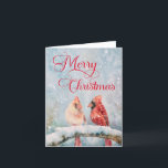 Cartão De Festividades Rustic Winter Birds Watercolor Felry Christmas<br><div class="desc">Tradicional Russo Dois Pássaros De inverno Berry Feliz Cartão De Férias De Natal. Este cartão apresenta dois Cardinais vermelhos de cor aquosa sentados em um galho nevado. O lado interno direito tem uma saudação pré-definida de Natal que você pode usar, alterar ou excluir se preferir um cartão de vazio. A...</div>