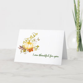 Cartão De Festividades Rústico Agradecido Por Você Abóbora