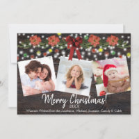 Rústico Barn Wood & Lights 3 Foto Natal