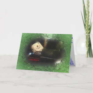 Cartão De Festividades Saco de Dormir Verde S'Mores