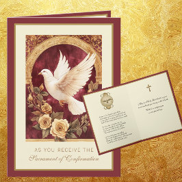 Cartão De Festividades Sacramento da Confirmação Oração Religiosa