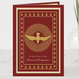 Cartão De Festividades Sacramento da Confirmação Oração Religiosa