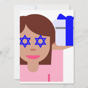 Cartão De Festividades sacudir de cabelo chanukkah emoji