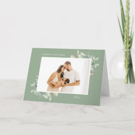 Cartão De Festividades Sage Fotográfica do Quadro Botânico de inverno do 