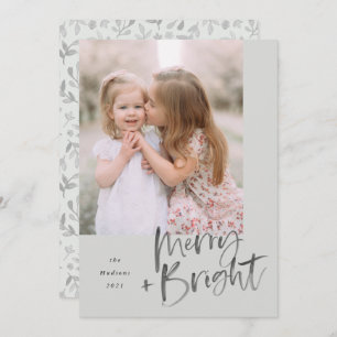 Cartão De Festividades Sage Green Feliz Brilhante do Script de Água Moder