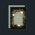 Cartão De Festividades Sage green floral elegante arco elegante botânico<br><div class="desc">Design de cartão floral de aquarelas russas. Com belas ferrugem,  terracotta,  pampas verdes pretas e sagas,  erva eucalipto,  detalhes da aquarela botânica. Este design de Natal moderno define certamente o estilo para a sua época de férias</div>