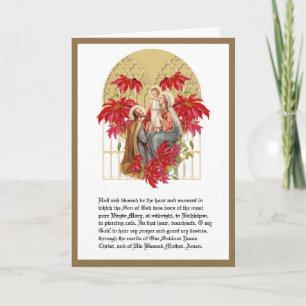 Cartão De Festividades Sagrada Família Novena de Natal Religiosa de Santo