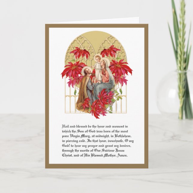 Cartão De Festividades Sagrada Família Novena de St. Andrew Natalino  (Frente)