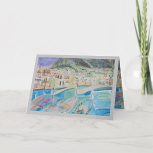 Cartão De Festividades Sailboats Watercolor Blank Card
