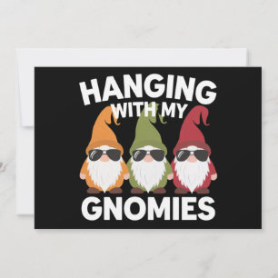 Cartão De Festividades Saindo Com Meus Gnomos Engraçado Gnomo Jardim