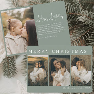 Cartão De Festividades Sala de Fotografias Simples de Natal Elegante Mini