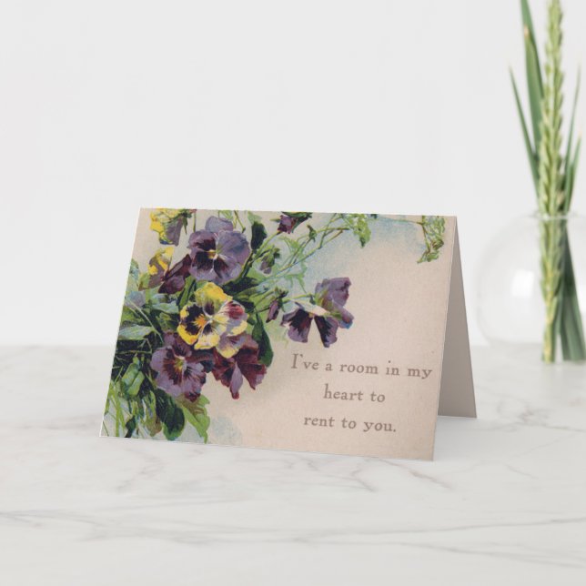 Cartão De Festividades Sala em meu coração - namorados (Frente)