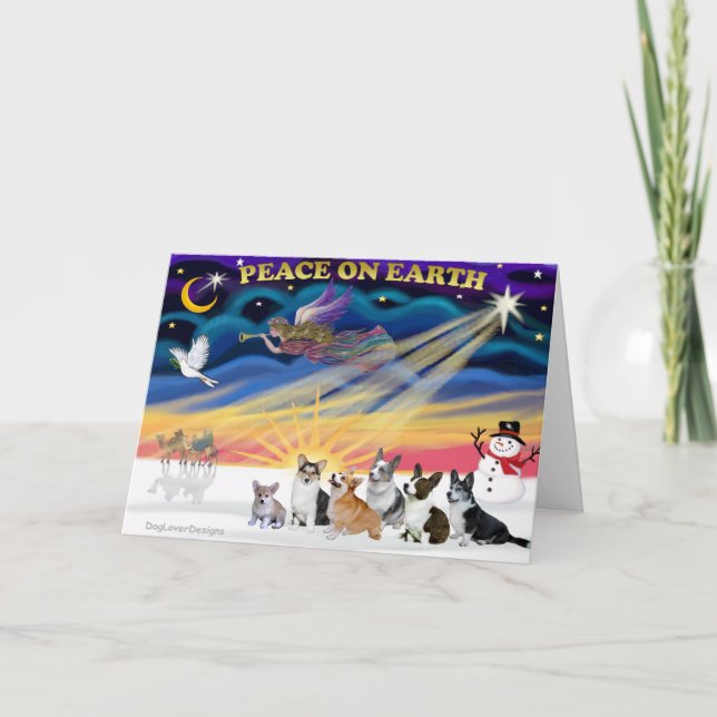 Cartão De Festividades Salto de Natal - Galês (6) (Frente)