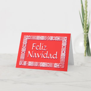 Cartão De Festividades Saludos Feliz Tarjeta De Navidad. Dentro de Saludo