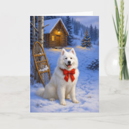 Cartão De Festividades Samoyed Holiday Card
