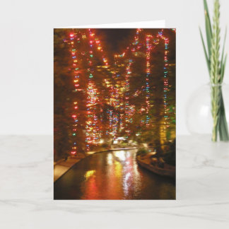 Cartão De Festividades San Antonio Riverwalk em dezembro