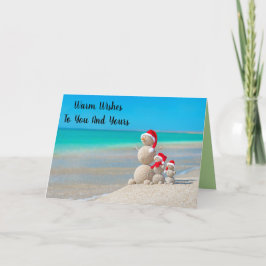 Cartão De Festividades Sandman Family Beachy Christmas