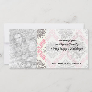 Cartão De Festividades sanduíche de creme e cinza