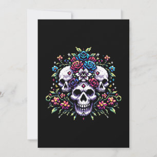 Cartão De Festividades Sangue Gótico - Arte em Pixel Crônica Mística
