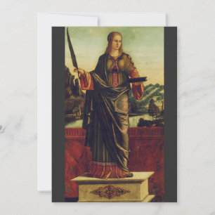 Cartão De Festividades Santa Anastácia de Roma Arte Premium