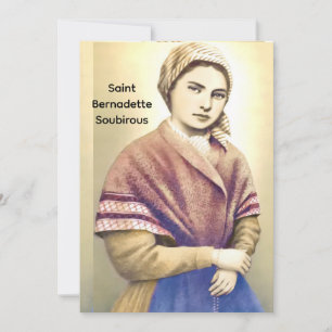 Cartão De Festividades Santa Bernadette Soubirous