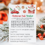 Cartão De Festividades Santa Christmas Code Breaker Game<br><div class="desc">Crack the holiday code with our Christmas Code Breaker Printable Game! A mysterious and exciting Christmas puzzle to solve.
76SE A</div>