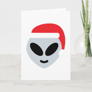 Cartão De Festividades santa claus alienígena emoji